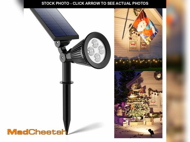 Lot 74-12717238 - Solar Spot Lights Outdoor Waterproof for Flag, Tree, Plant, Sign, Statue, Mailbox, Bright LED Outsid...