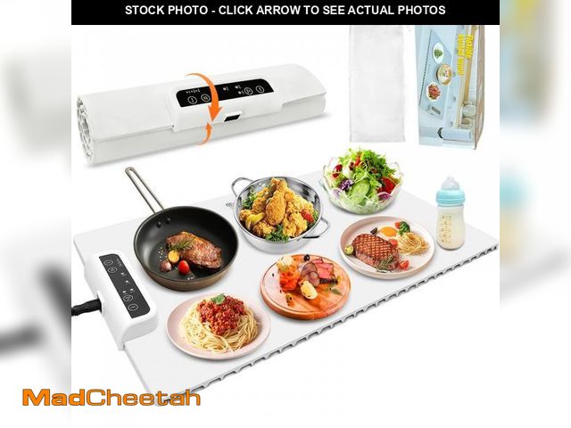 Lot 74-12359262 - Anatole Electric Food Warmer 24"*15" Large Silicone Warming Mat Foldable Full Surface Warming Tray w...