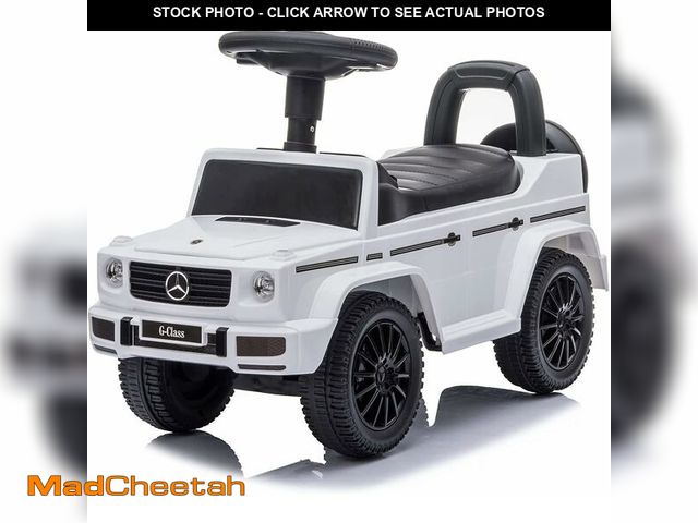 Lot 74-14349255 - Best Ride On Cars Kids Outdoor Stroller Mercedes G-Wagon Push Car with Working Lights, Horn, and Mus...