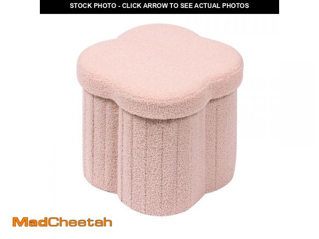 Lot 74-12303667 - B FSOBEIIALEO Storage Ottoman Cube, Flowers Shaped Ottomans with Storage Foot Stool Footrest for Lvi...