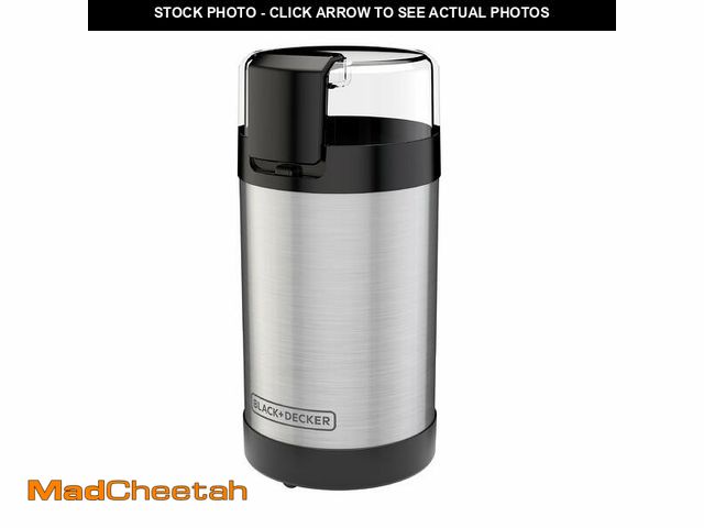 Lot 74-13566971 - BLACK+DECKER One Touch Coffee Grinder, 2/3 Cup Coffee Bean Capacity, Spice Grinder, One Touch Push-B...