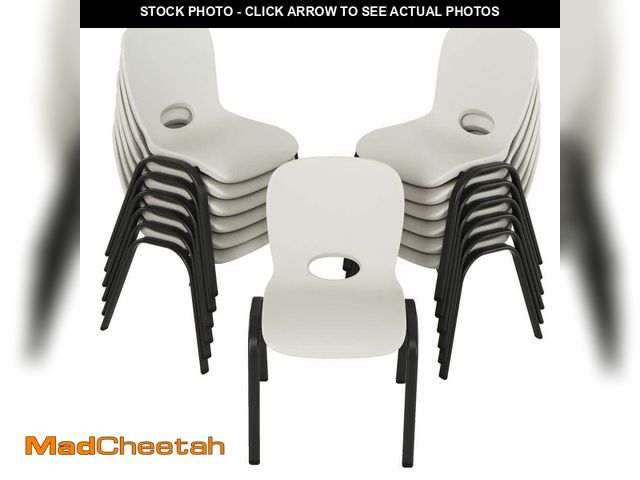 Lot 74-13513334 - Lifetime Almond Stacking Kids Chair (Set of 13) - UNUSED
