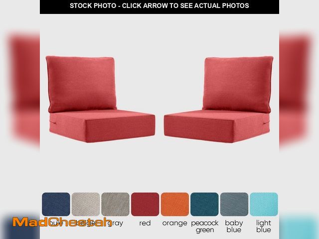 Lot 74-12584702 - Gymojoy Carolina 24 in. x 24 in. x 6 in. Olefin 4-Piece Deep Seating Outdoor Lounge Chair Sofa Cushi...