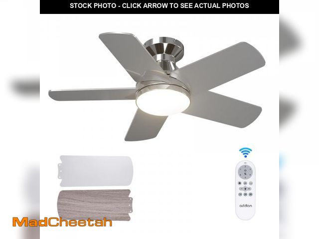 Lot 74-12110811 - addlon Ceiling Fans with Lights, 32 inch Low Profile Ceiling Fan with Light and Remote Control, Flus...