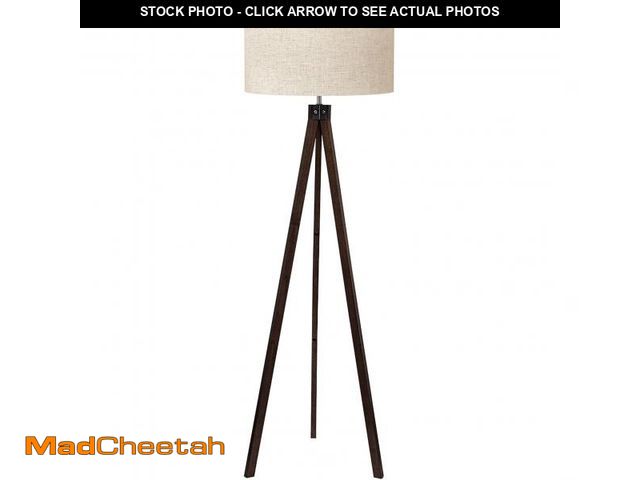Lot 74-12309291 - LEPOWER Wood Tripod Floor Lamp, Mid Century Standing Lamp, Modern Design Studying Light for Living R...