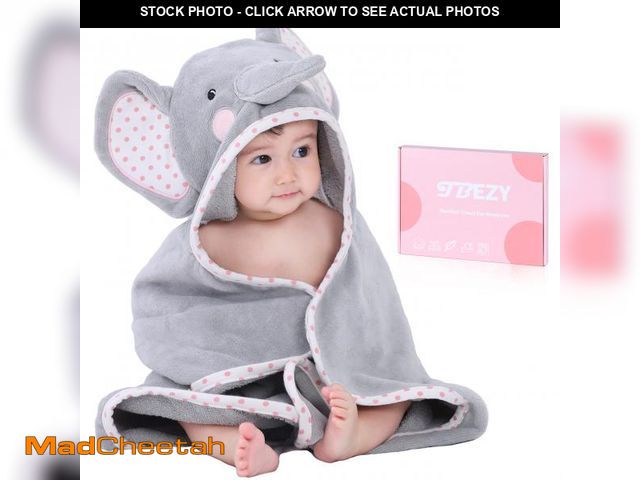 Lot 74-11557420 - TBEZY Baby Hooded Towel with Unique Animal Design Ultra Soft Thick Cotton Bath Towel for Newborn (El...