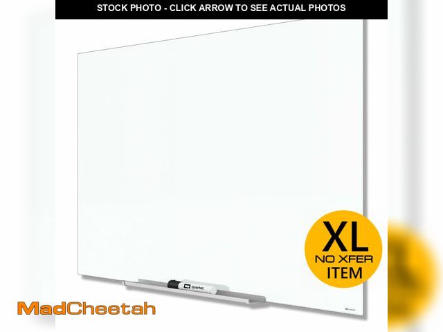 Lot 74-13578933 - Quartet Dry Erase Board, 85" x 48" Glass Magnetic Whiteboard, Wide Format, Horizontal White Board, I...