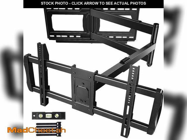 Lot 74-14604333 - MountFTV Full Motion Long Arm TV Wall Mount for 42"-90" TVs,with 42.72 inch Long Arm Extension,up to...