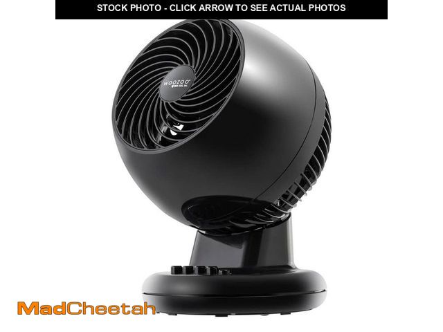 Lot 74-14560995 - Woozoo Woozoo Quiet Desk Fan with Timer &amp; Adjustable Tilt, 3 Speeds, 8 in. Fan Diameter, Black 3...