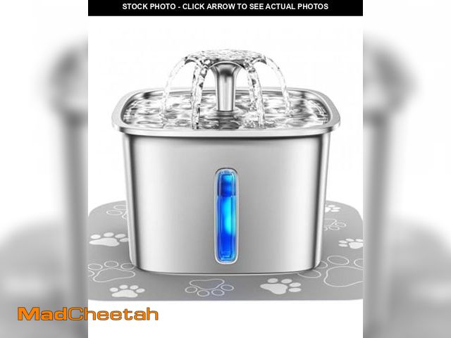 Lot 74-11910526 - Veken Innovation Award Winner Stainless Steel Cat Water Fountain, 95oz/2.8L Automatic Pet Fountain D...