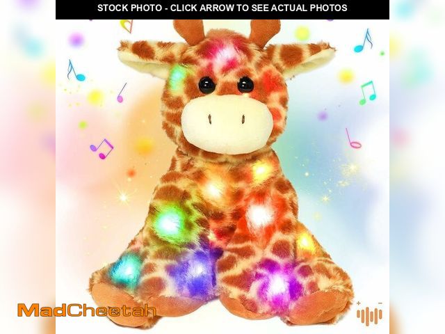 Lot 74-14148535 - Hopearl LED Musical Stuffed Giraffe Lighting Up Singing Plush Toy Adjustable Volume Lullaby Animated...