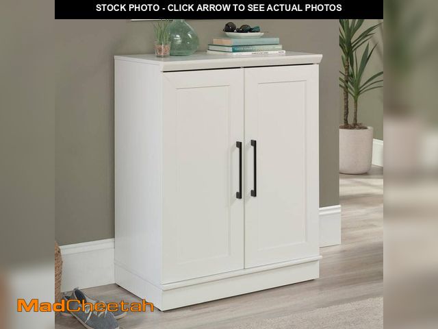 Lot 74-12773172 - SAUDER HomePlus White Finish 37 in. Storage Cabinet with Adjustable Shelves - UNUSED