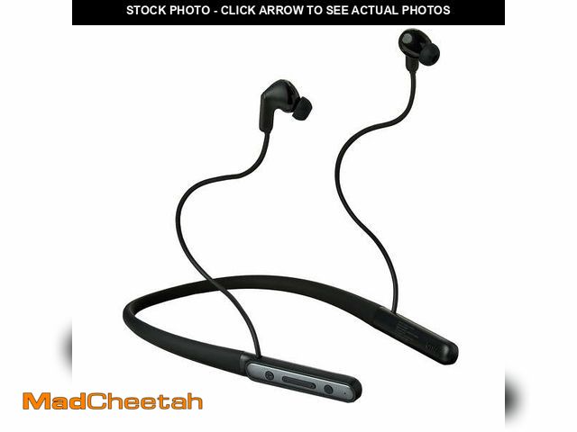 Lot 74-12862283 - onn Bluetooth Wireless Neckband Earphones with Active Noise Canceling, Black - UNUSED