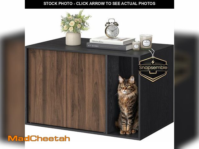 Lot 74-14602992 - SONGMICS HOME Cat Litter Box Enclosure, Snapsemble Superfast Assembly - UNUSED