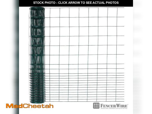 Lot 74-14589281 - Fencer Wire 40 in. x 50 ft. 16-Gauge Green PVC-Coated Rabbit Guard Fence, Poultry Fencing Wire Roll ...