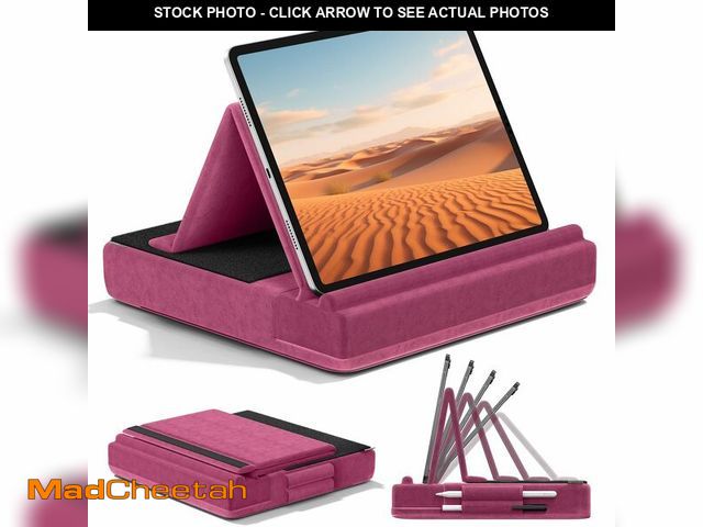 Lot 74-13951279 - KDD Tablet Pillow Stand, Multi-Angle Viewing Ipad Holder for Lap, Bed and Desk, Foldable Soft Pad Do...