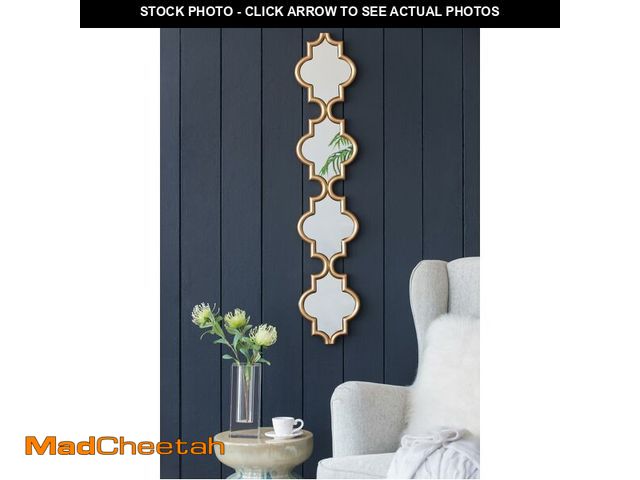 Lot 74-13423473 - Gold Narrow Four Tiered Wall Mirror, 9.5x1x47.2 - UNUSED