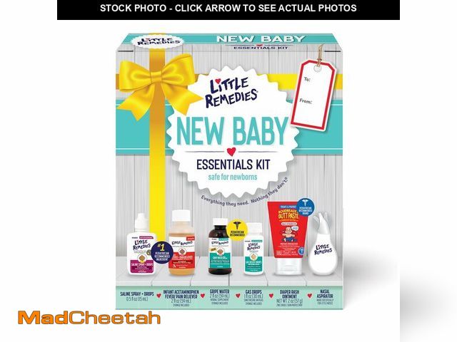Lot 74-12714232 - Little Remedies New Baby Essentials Kit with Saline Nasal Spray, Diaper Rash Cream, Gas Relief Drops...