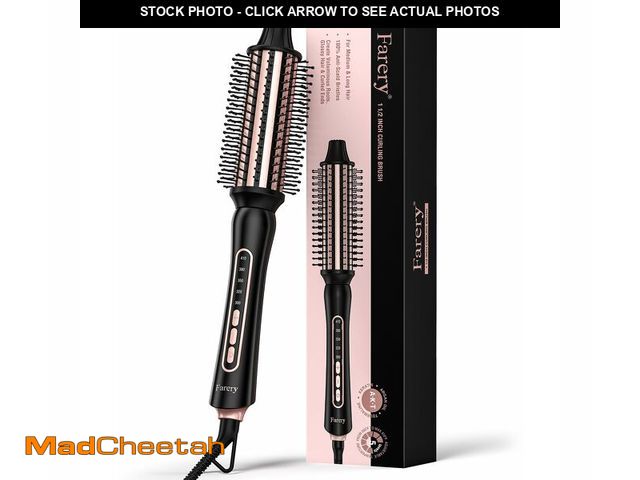 Lot 74-14266967 - Farery Thermal Brush 5 Adjustable Temps, 1.5 Inch Hot Curling Brush for Big Bouncy Curls, Non-Blowin...