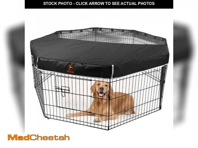 Lot 74-9838752 - PJYuCien Dog Playpen Mesh Top Cover, Fits 24 Inch 8 Panels Regular Octagon Metal Exercise Pet Plaype...