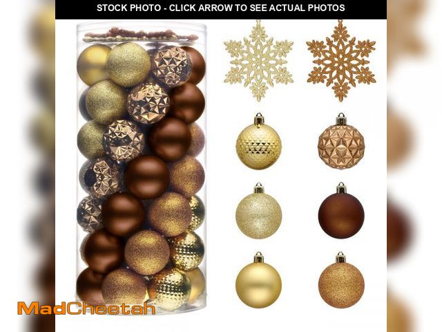 Lot 74-12373755 - Valery Madelyn Christmas Tree Decorations Ornament Set for Fall Halloween, 50ct 2.36 Inches Bronze C...