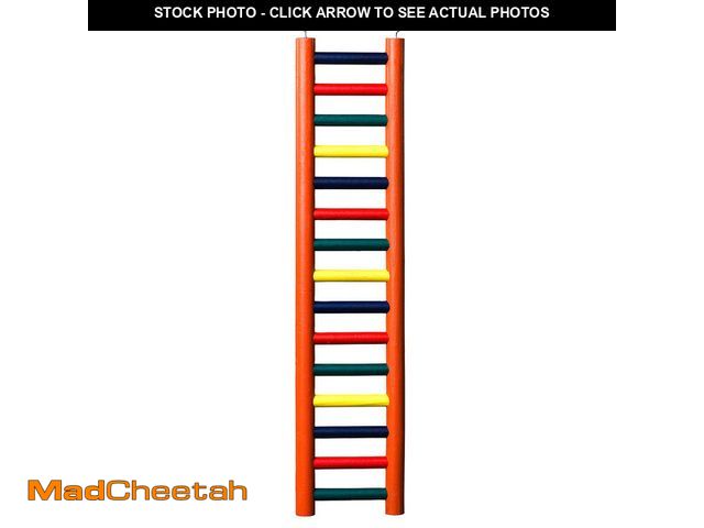 Lot 74-13800885 - Prevue Pet Products BPV01139 Carpenter Creations Hardwood Bird Ladder with 15 Rungs, 24-Inch, Colors...