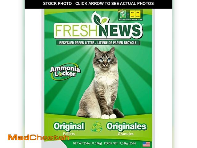 Lot 74-12760134 - Fresh News Recycled Paper, Original Pellet Cat Litter, 25 Pound,Packaging May Vary - UNUSED