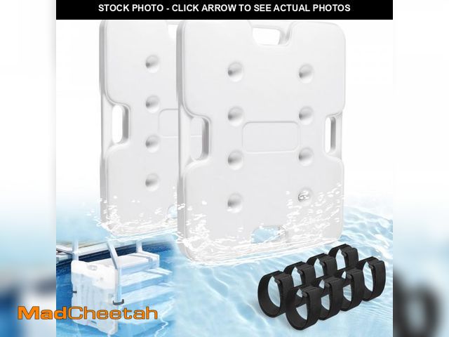 Lot 74-12415395 - 2PCS 22.5" x 18" Extra Large Swimming Pool Ladder Weights, HDPE Swimming Pool Step Weights Holds 90l...