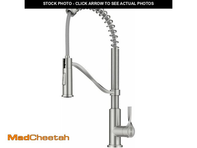 Lot 74-13680057 - KRAUS Torak Pull Down Kitchen Faucet in Spot-Free Stainless Steel with Commercial Style Spring Spout...