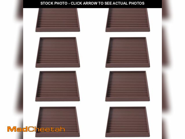 Lot 74-14263931 - 5x5 Non Slip Rubber Furniture Caster Cups for Hardwood Floors, Anti-Slip Square Furniture Coasters P...
