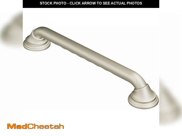 Lot 74-13844708 - Moen Home Care Bathroom Safety Designer24 Inch Handicap Grab Bar for Bathtub and Shower with Curled ...