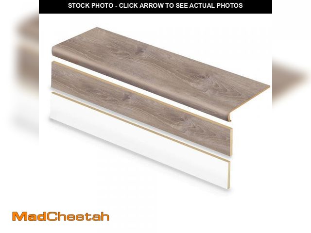 Lot 74-12412404 - (SET OF 5) Cap A Tread Sterling Oak 47 in. L x 12.15 in. W x 57.91 mm T Vinyl Overlay Stair Tread an...