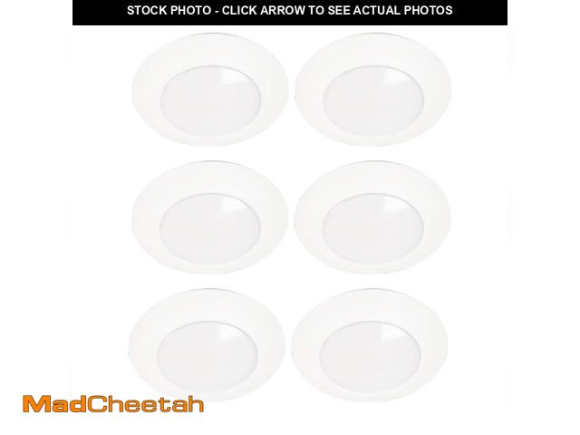 Lot 74-14315772 - HALO HLC 6 in. 3000K Integrated LED Recessed Light Trim (6-Pack) - UNUSED