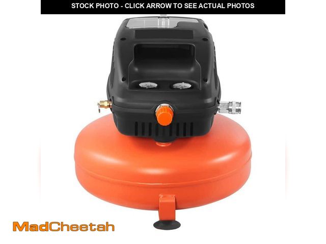 Lot 74-13778824 - VEVOR 3 Gal. Air Compressor, 1/3HP Gas Portable Pancake Air Compressor and 100PSI Max Working Pressu...