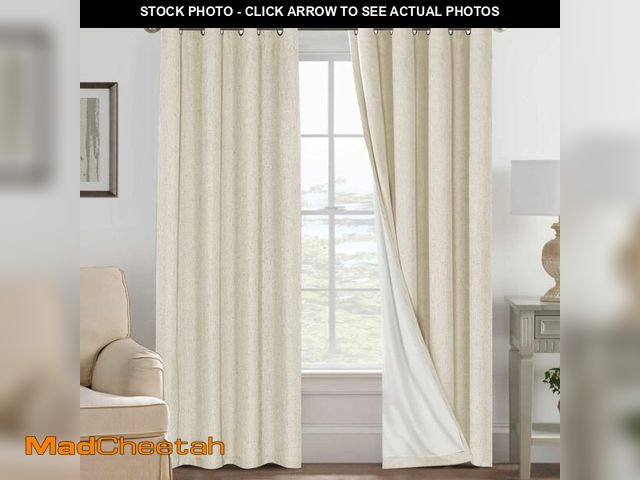 Lot 74-12327006 - H.VERSAILTEX 100% Blackout Curtains for Bedroom Thermal Insulated Linen Textured Curtains Heat and F...
