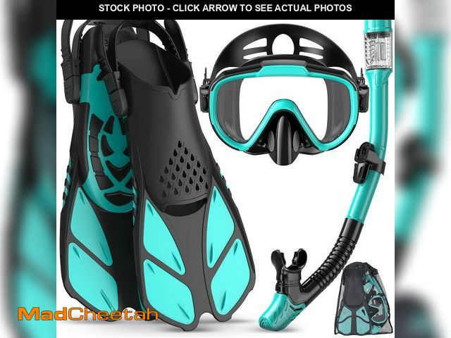 Lot 74-13955363 - Ubekezele Snorkeling Gear for Adults Men Women,4 in 1 Snorkel Set with Panoramic View Diving Mask An...