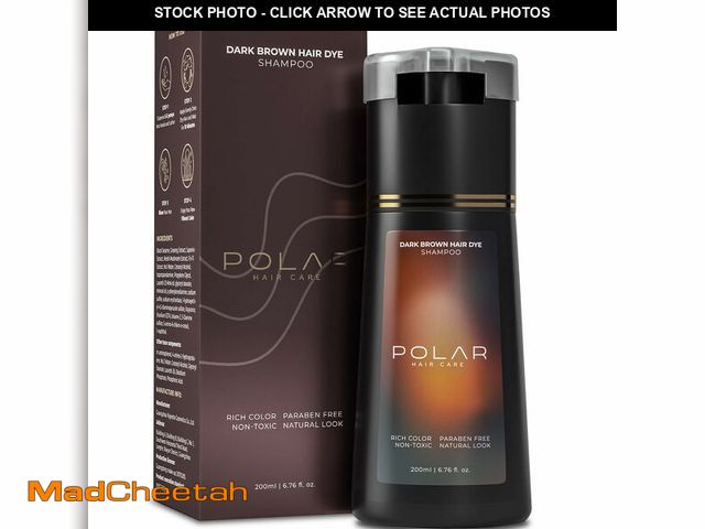 Lot 74-13718745 - Polar Haircare - Dark Brown Shampoo Hair Dye Shampoo for Women - Unisex Gray Hair Semi-Permanent Hai...