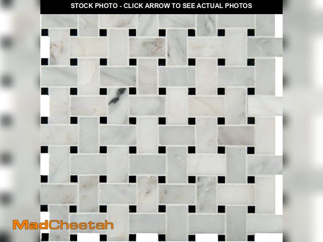Lot 74-12561063 - (Pallet of 5 Cases) MSI Greecian White Basketweave 12 in. x 12 in. x 10 mm Polished Marble Mosaic Ti...