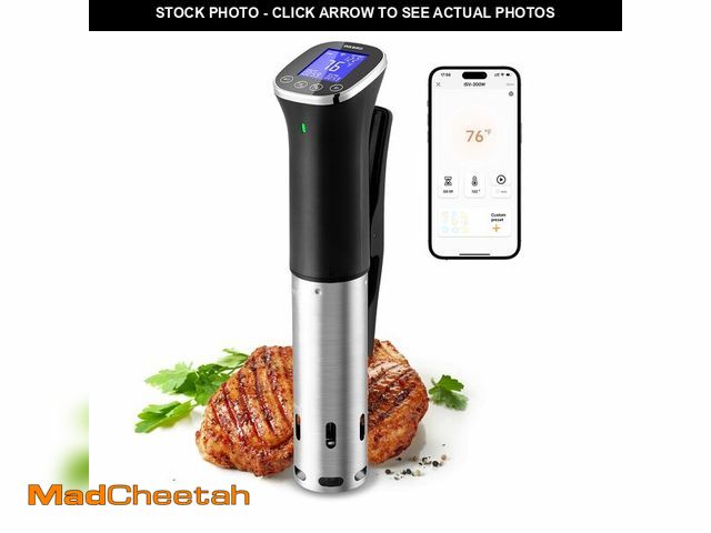 Lot 74-14209873 - INKBIRD WiFi Immersion Circulator for Sous Vide, IPX7 Waterproof 1000W Sous Vide Cooker, Accurate So...