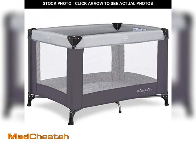 Lot 74-12096075 - Dream On Me Nest Portable Playard in Grey with Carrybag an Shoulder Strap, Lightweight, Packable and...