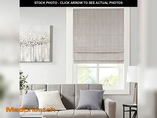 Lot 74-12760310 - Madison Park Galen Cordless Fabric Privacy Single Panel Darkening, Energy Efficient Roman Shade, Win...