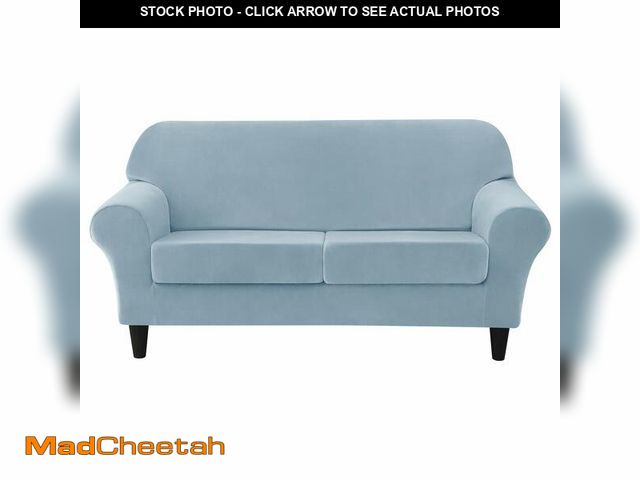 Lot 74-12712749 - Henbula HENBULA Stretch Sofa Slipcovers, Thick Velvet Sofa Covers for 2 Cushion Couch Soft Couch Cov...