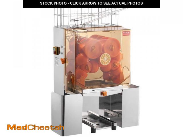 Lot 74-12463191 - (MISSING POWER CORD) VEVOR Commercial Orange Juicer Machine 120W Automatic Juice Extractor, Stainles...