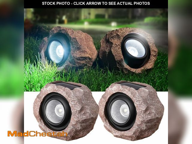 Lot 74-14273157 - Timeflies Solar Rock Lights Outdoor, 2 Pack Super Bright Solar Spot Lights Outdoor IP65 Waterproof S...