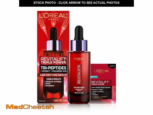 Lot 74-13545466 - L'Oreal Paris Revitalift Triple Power Age-Defying Face Serum, Anti Aging Serum with 3 in 1 Benefits,...