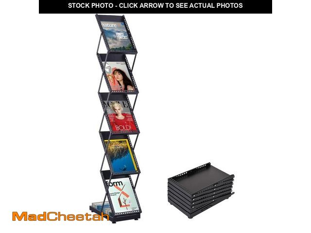 Lot 74-13626797 - Kroey brochure display stand&amp;Foldable Magazine Rack with 5 Pockets for Exhibition and Trade Show...