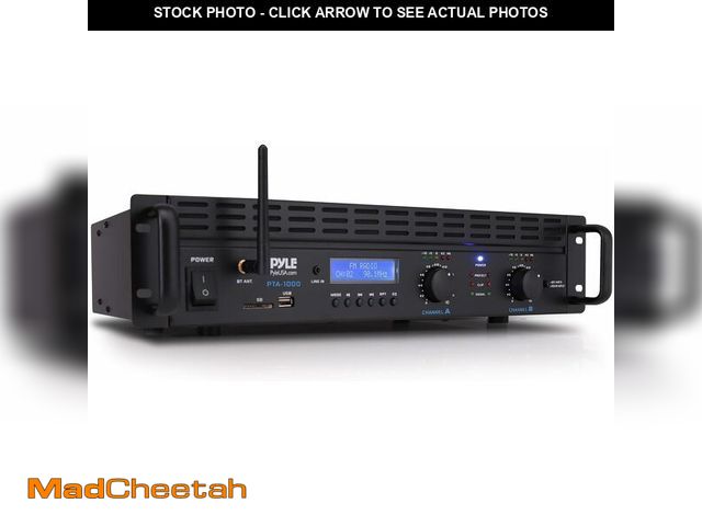 Lot 74-14358075 - (MISSING POWER CABLE) Pyle 2-Channel Rack Mount Power Amplifier with Bluetooth - 2000W Bridgeable wi...