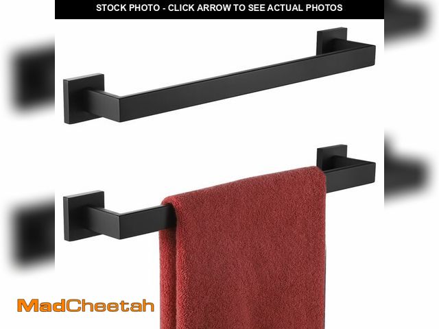 Lot 74-14210485 - KOKOSIRI 16-Inch Single Towel Bar, Bathroom Kitchen Towel Holder, Wall Mounted SUS304 Stainless Stee...