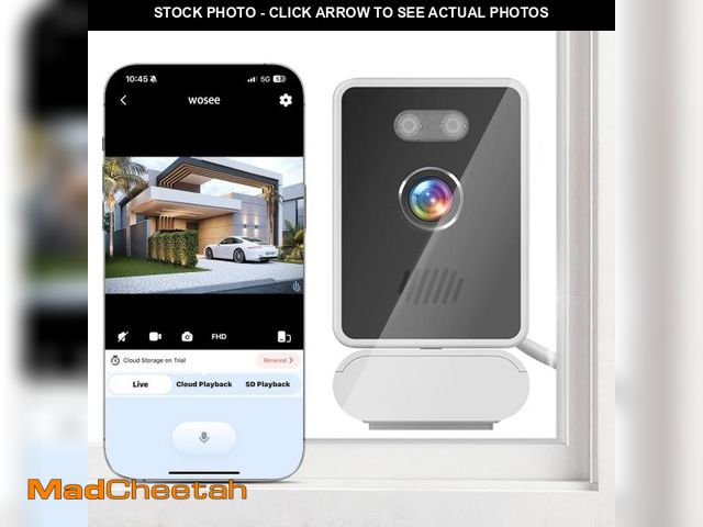 Lot 74-12322845 - 5MP 2K Window Camera,2.4GHz &amp; WiFi Indoor Cameras for Home Security,Dog Camera with Mounting Sti...
