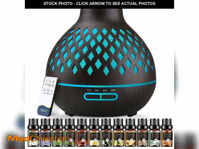 Lot 74-14330770 - Aeshory Aromatherapy Diffuser &amp; 12 Essential Oils Set, 550ML Aromatherapy Diffuser for Home, Ult...